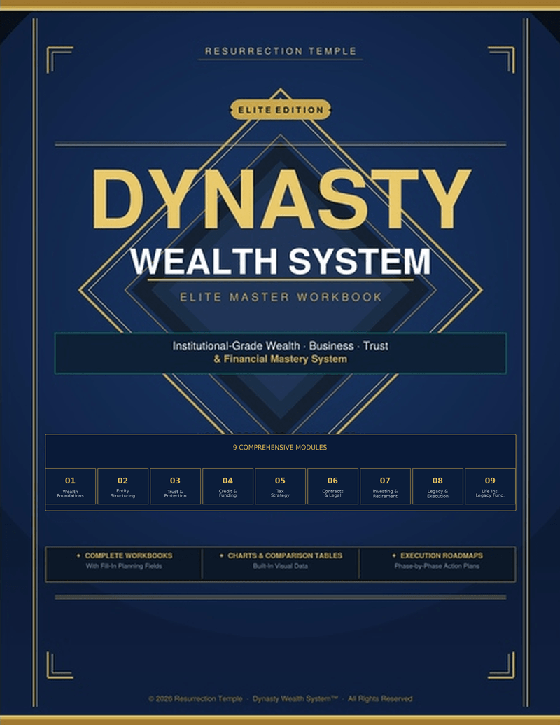 Dynasty Wealth System Elite Master Workbook cover